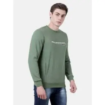  t-base Mens Solid Round Neck Sweatshirt 